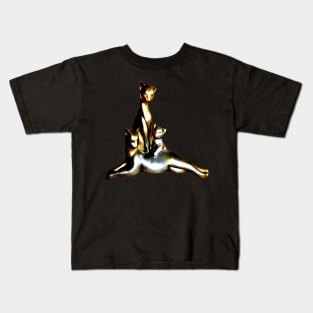 Three Cats Artistic And Statuesque Kids T-Shirt